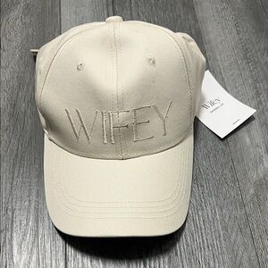 Wifey baseball Cap / ivory cream color. NWT